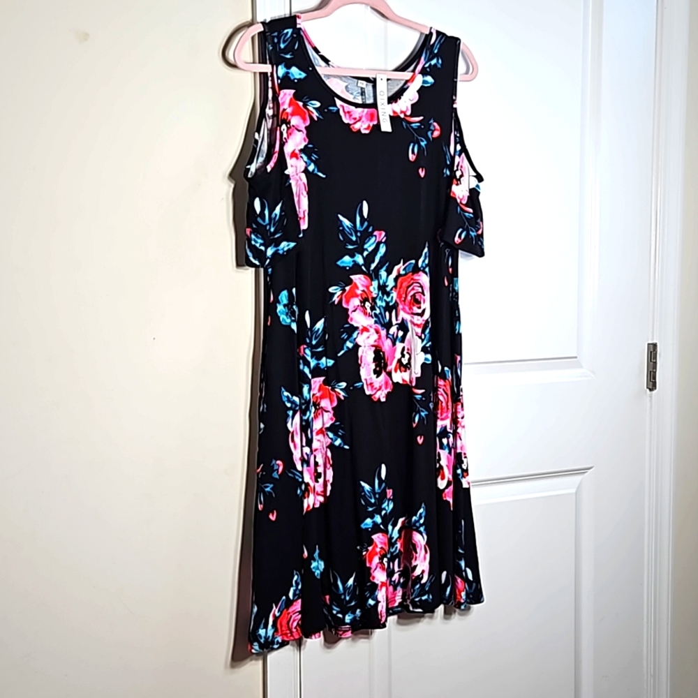 QIXING FLORAL DRESS WOMEN SIZE XXL